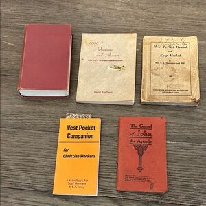 Vintage Religious Books Mennonite Common Prayer Mission Revival 1920’s - 1960’s